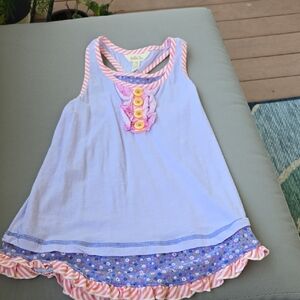 Matilda Jane Purple and Pink Tank Top with Delicate Embellishments